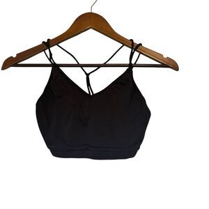 Black Strappy Sports Bra